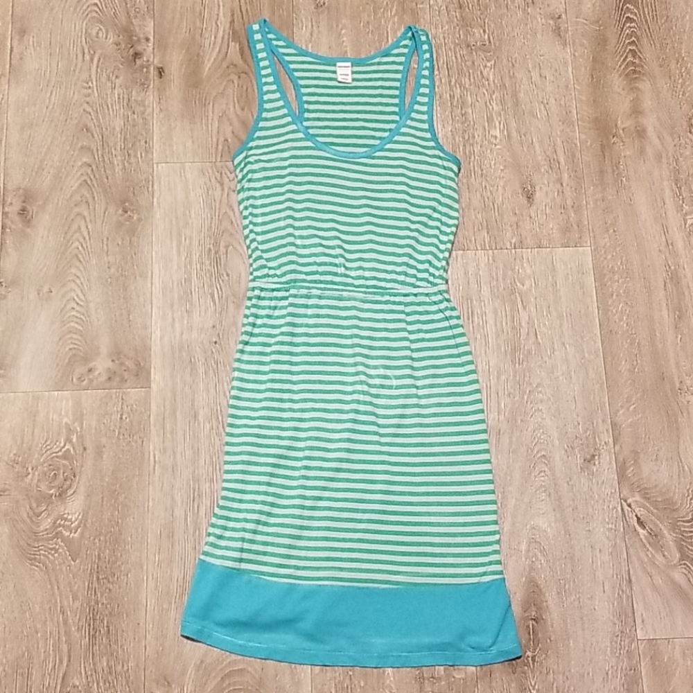 Old navy sleeveless midi sundress, blue, grees